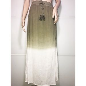Green Ombre Maxi Skirt